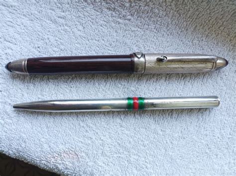 penna gucci argento|Penna Sfera Vintage GUCCI Argento 925 Massiccio .